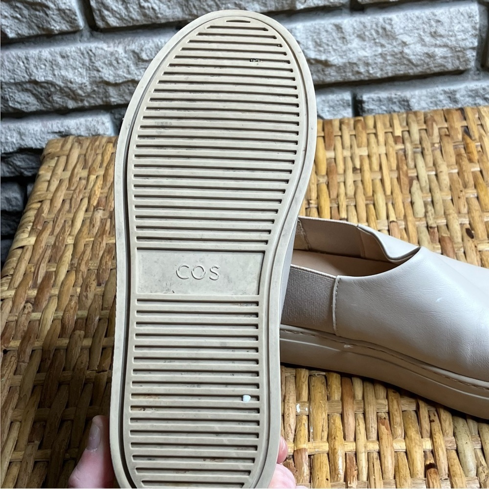COS Leather Sneakers Slip On Minimalist Lagenlook - Picture 8 of 9